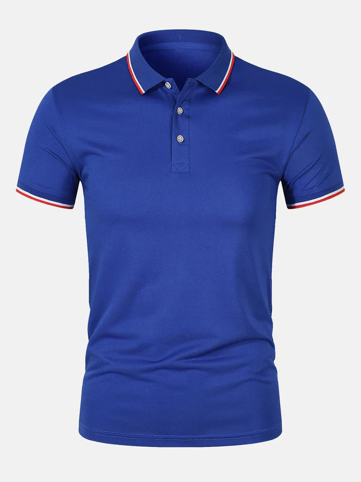 Daniel | Klassisches Poloshirt mit gestreiften Details