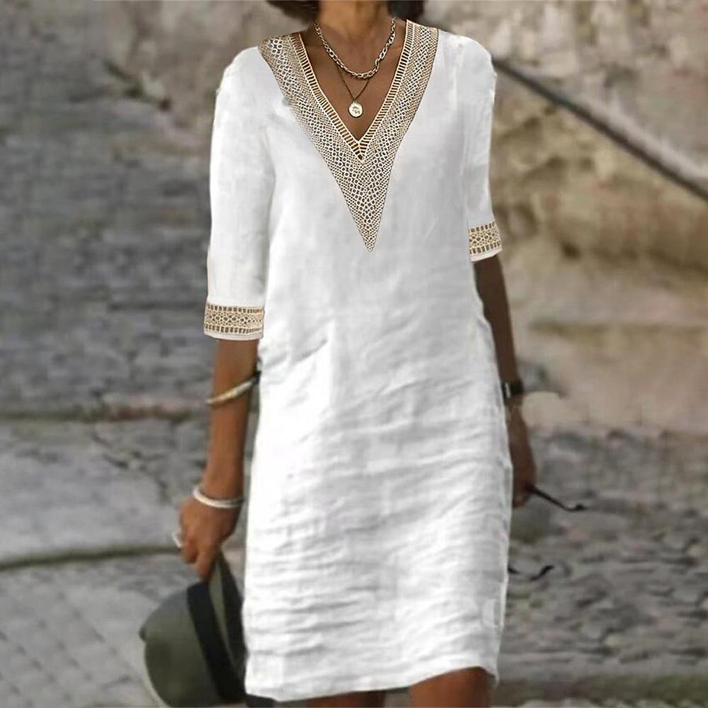 Naturlux - Bequemes Minikleid mit 3/4-Ärmeln