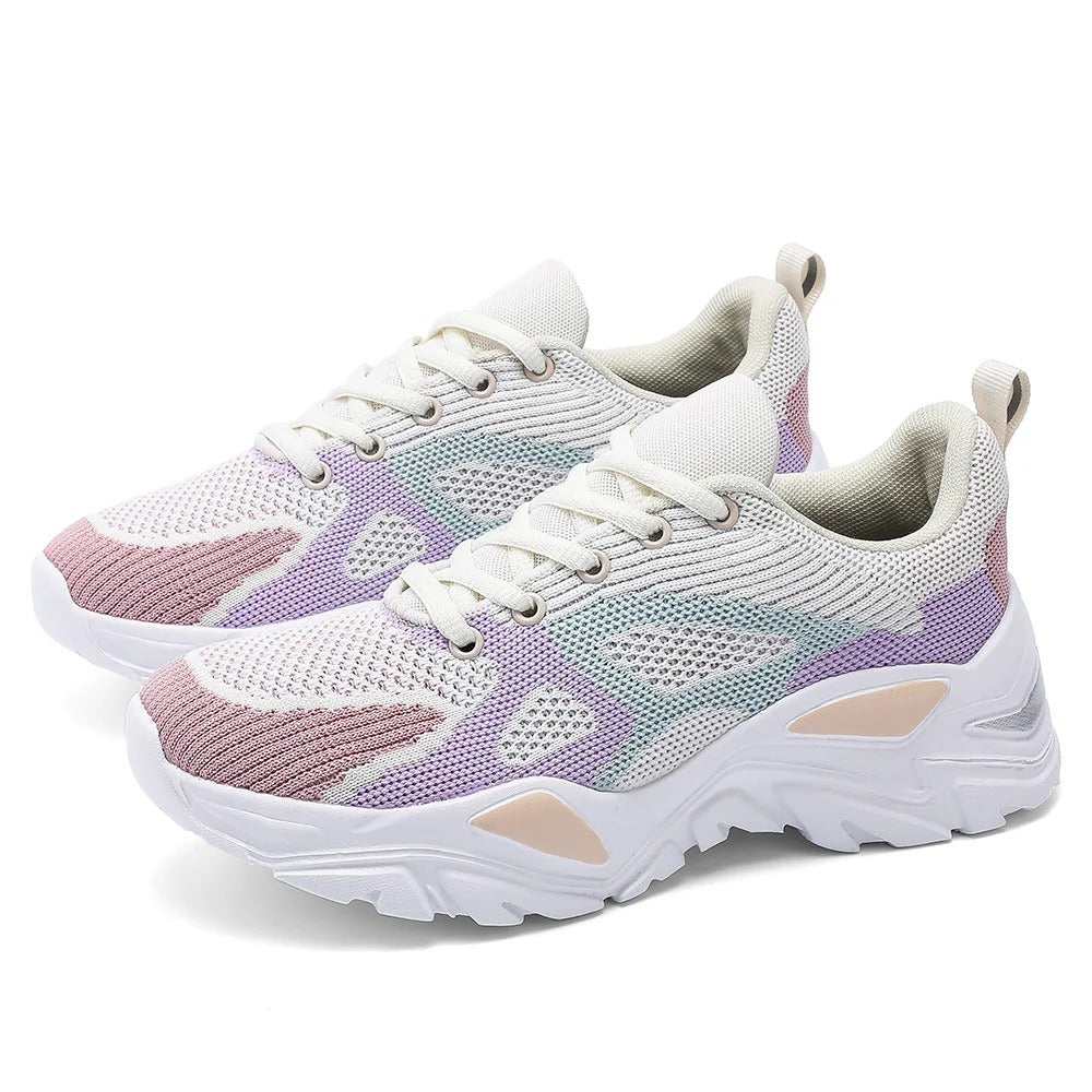 Atmungsaktive Mesh-Plateau-Sneakers | Irena