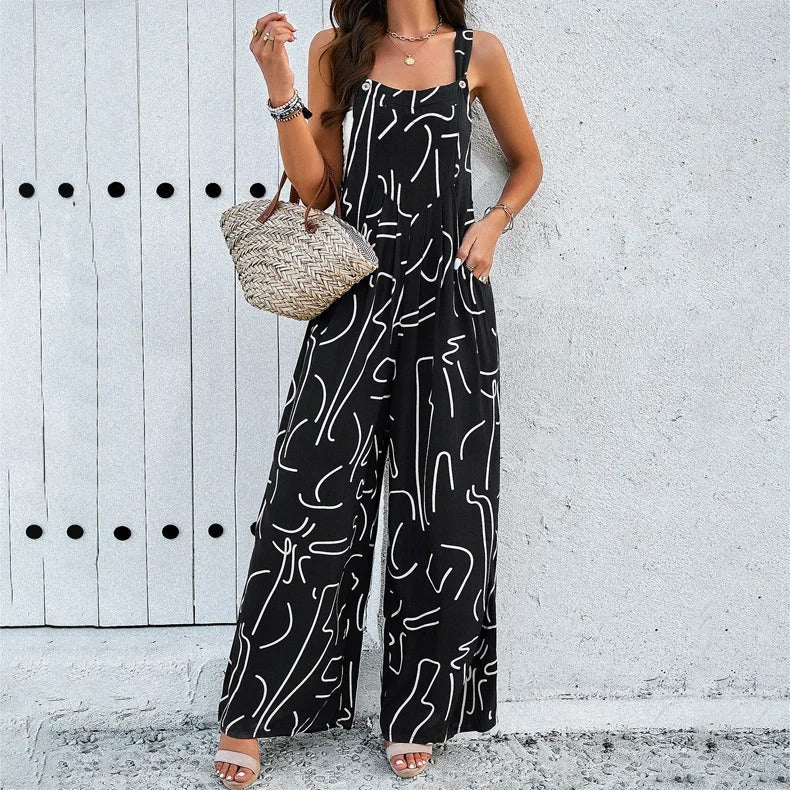 Laura | Weiter Jumpsuit Mit Druck