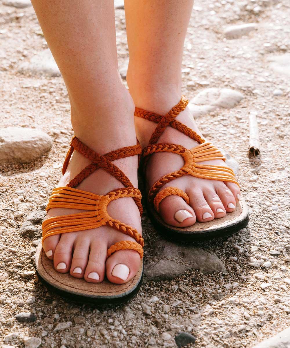 Helena | Sommer geflochtene Sandalen