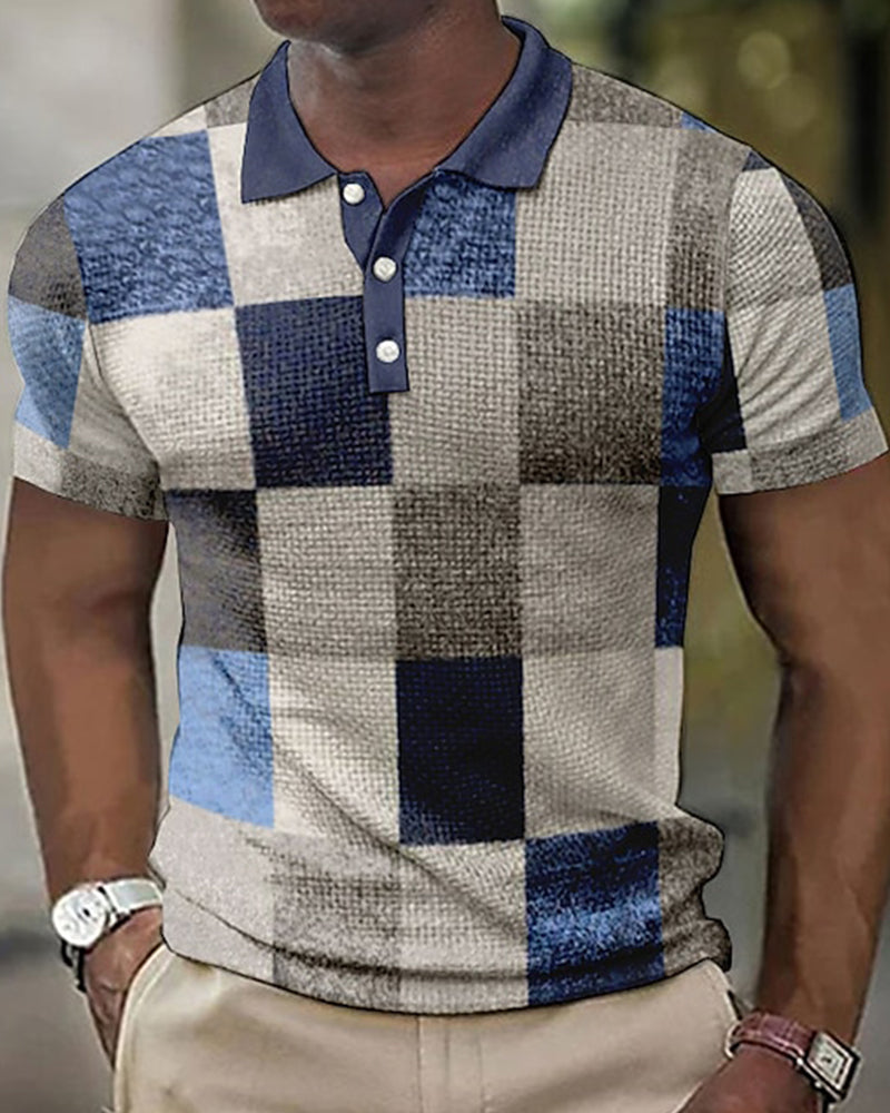 Jasper | Modernes Poloshirt mit Patchwork-Patroon