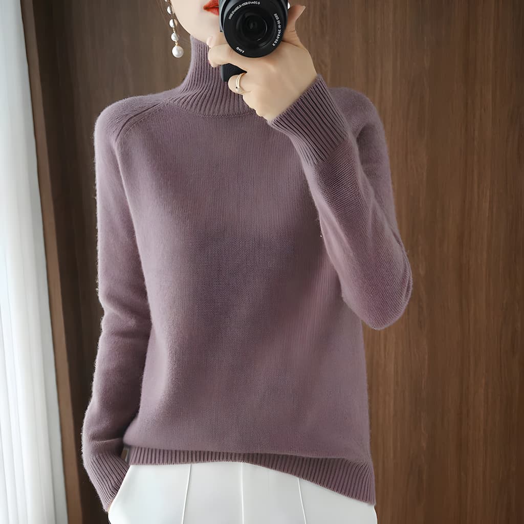 Warmer Rollkragenpullover für Frauen