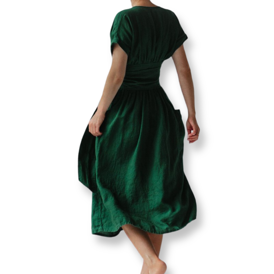 Sophie | Elegantes Wickelkleid mit Taschen