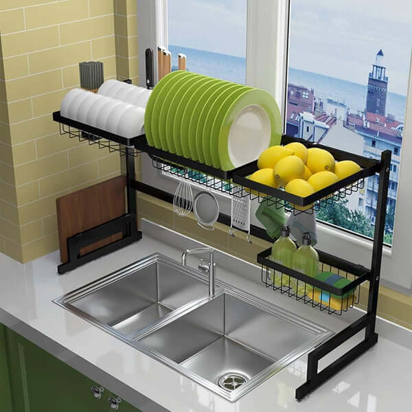 50% Rabatt | DishRack™ Edelstahl-Spülbecken-Geschirrkorb