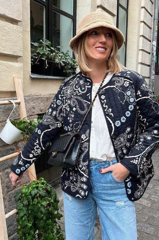 Lula - Vintage Jacke mit Blumendruck