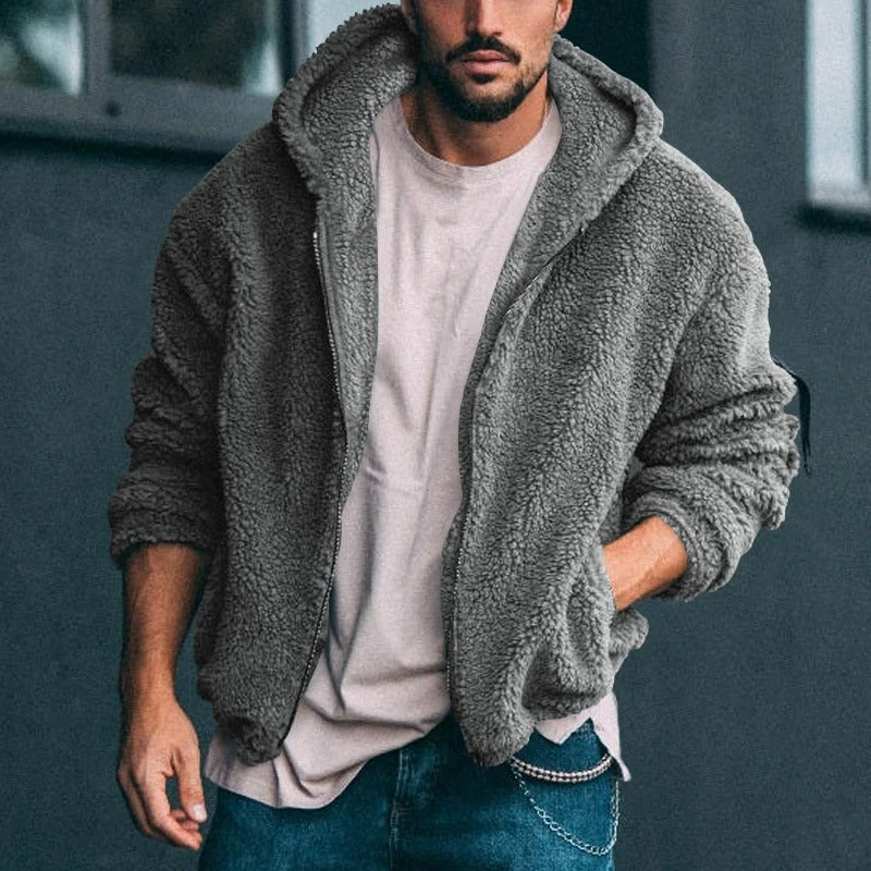 Flauschige Strickjacke für Männer