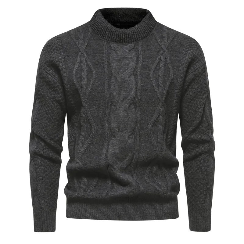 Texturierter Winterpullover