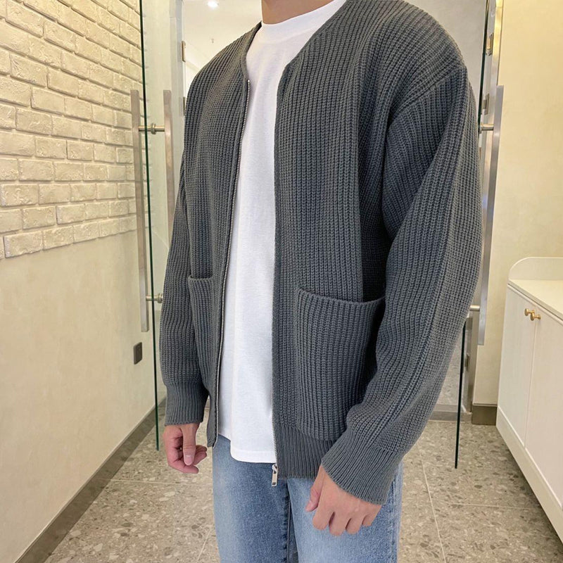 Theo | Modische Rippenstrickjacke