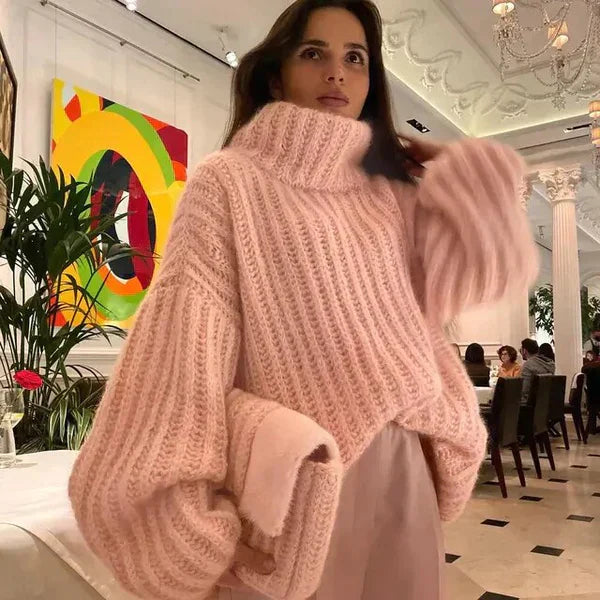 Alexandra - Flauschiger Rollkragenpullover