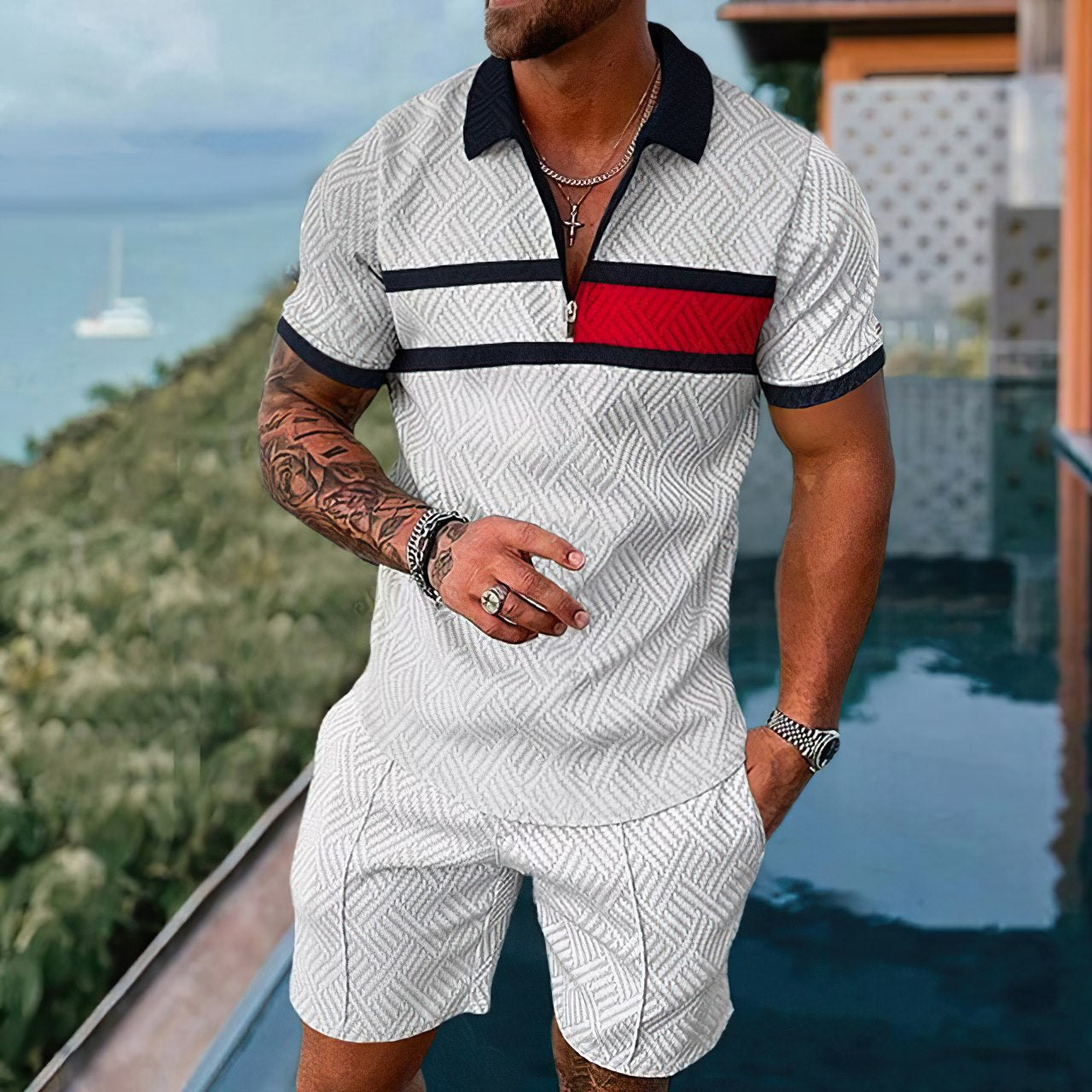 Remi | Set aus Poloshirt und Shorts